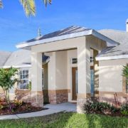 Exterior view of a rental villa in Venice, FL